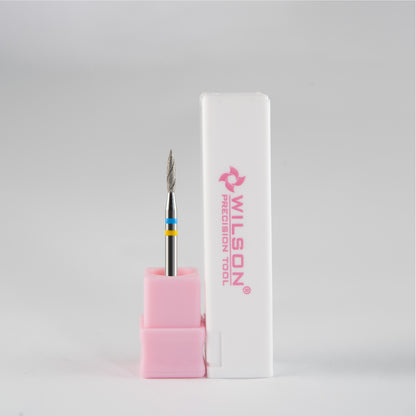 Natural Diamond Nail Drill Bit, Cooling Groove Edition, 1.8 Flame Shape