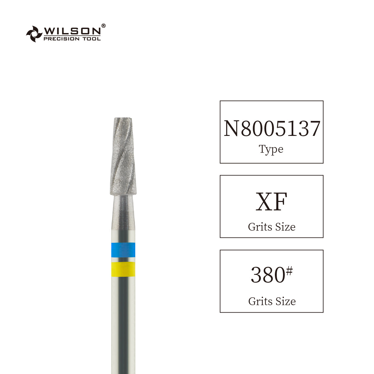 Natural Diamond Nail Drill Bit, Cooling Groove Edition, 2.5 Tapered Shape