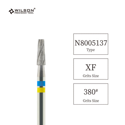 Natural Diamond Nail Drill Bit, Cooling Groove Edition, 2.5 Tapered Shape