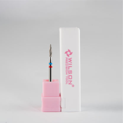 Natural Diamond Nail Drill Bit, Cooling Groove Edition, 1.8 Flame Shape