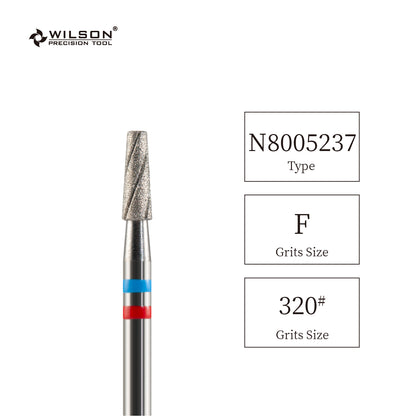 Natural Diamond Nail Drill Bit, Cooling Groove Edition, 2.5 Tapered Shape