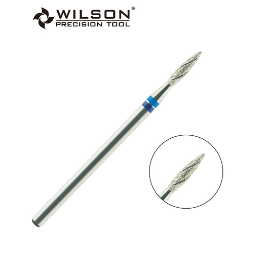 Natural Diamond Nail Drill Bit, Cooling Groove Edition, 1.8 Flame Shape