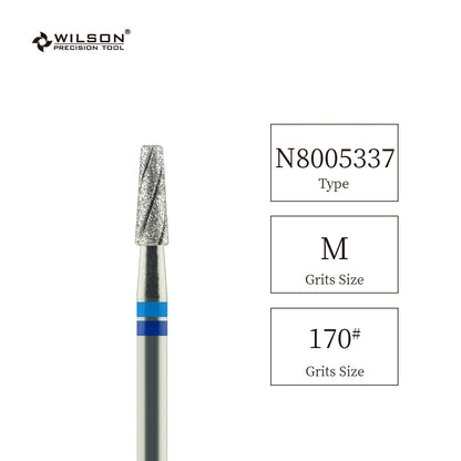 Natural Diamond Nail Drill Bit, Cooling Groove Edition, 2.5 Tapered Shape