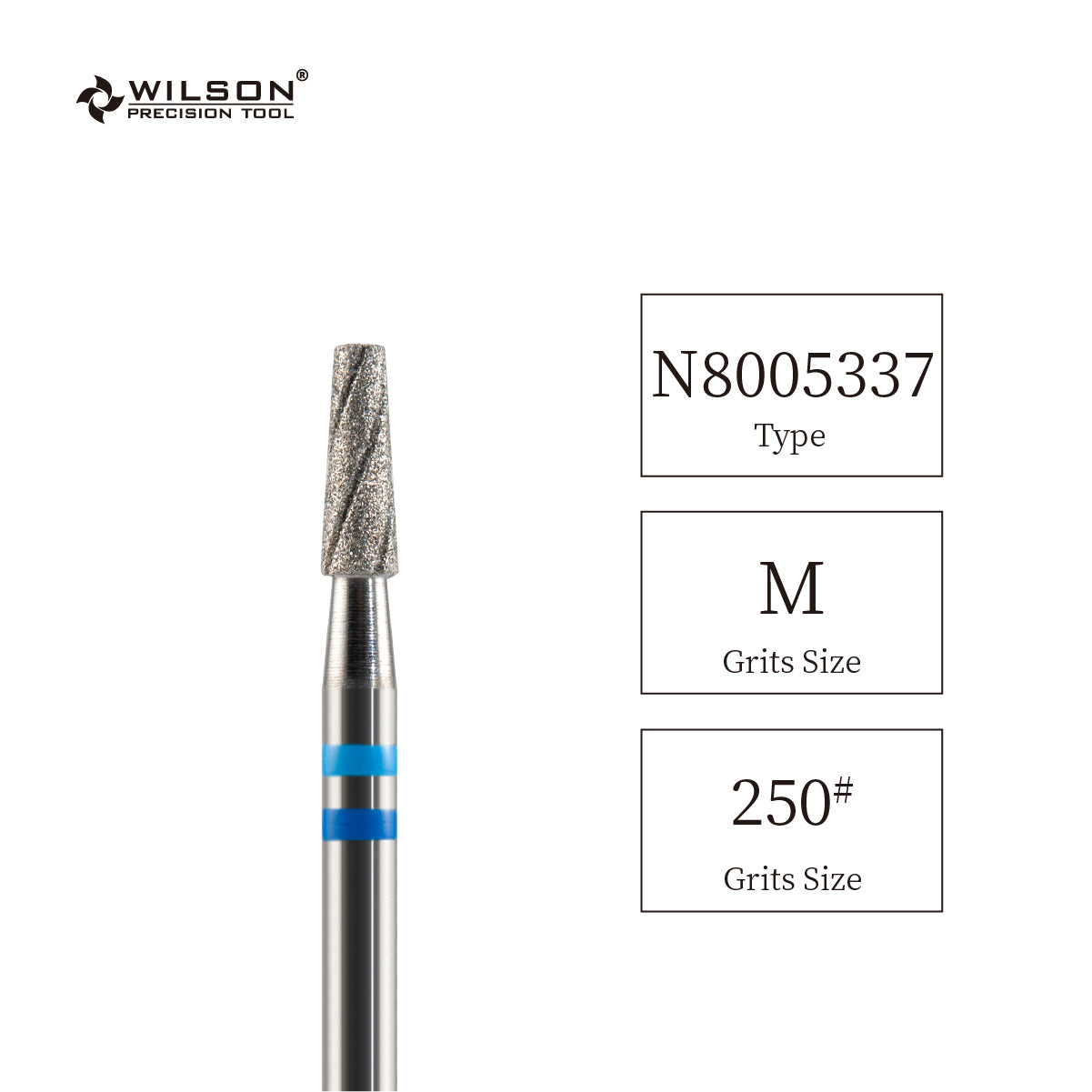 Natural Diamond Nail Drill Bit, Cooling Groove Edition, 2.5 Tapered Shape