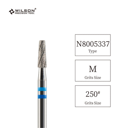 Natural Diamond Nail Drill Bit, Cooling Groove Edition, 2.5 Tapered Shape