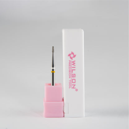 Natural Diamond Cuticle Nail Drill Bit 3/32'' - 1.4mm Short Tapered Shape Diamond Bit