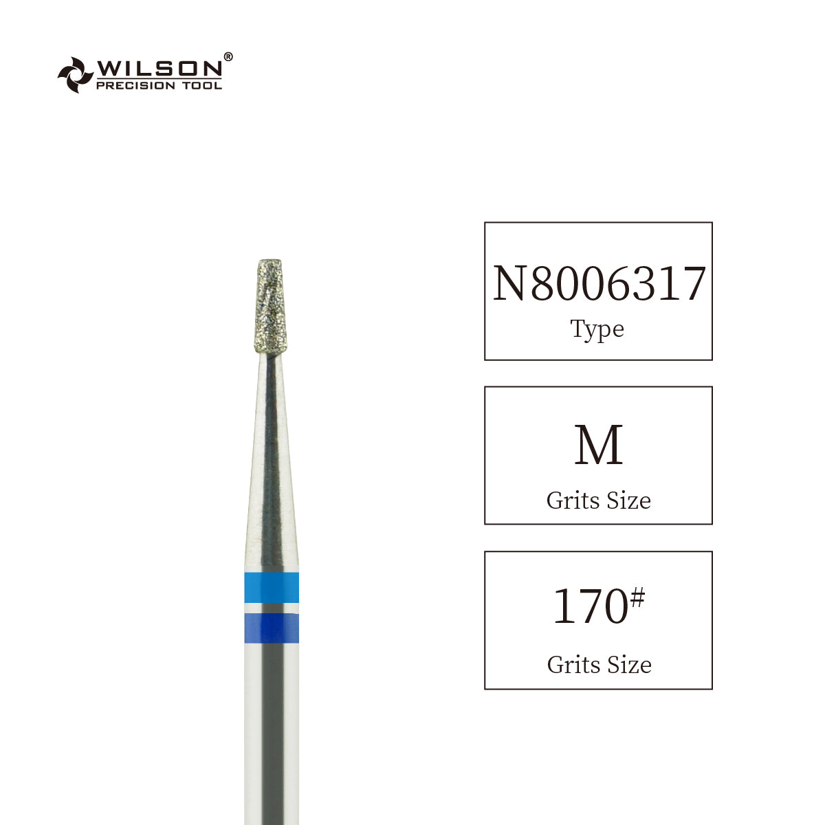 Natural Diamond Nail Drill Bit, Cooling Groove Edition, 1.4 Short Tapered Shape