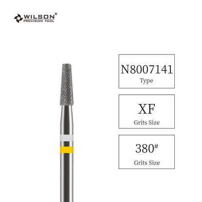 Natural Diamond Cuticle Nail Drill Bit 3/32'' - 2.5mm Tapered Shape Diamond Bit (Medium)